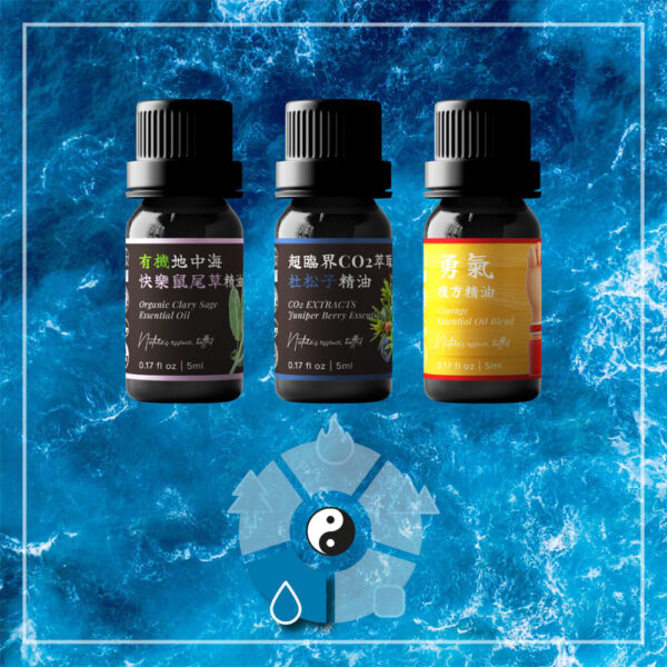✦ 2026水行專屬精油組合<br>｜提升直覺與洞察｜<br>快樂鼠尾草精油＋杜松子精油＋勇氣複方精油