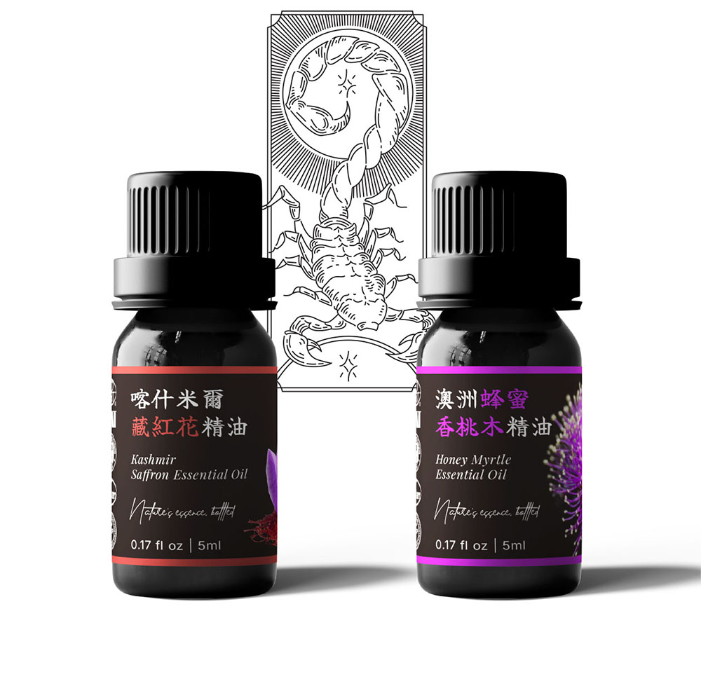 【天蠍座】釋放深層情緒與重建信任|藏紅花 × 蜂蜜香桃木精油組