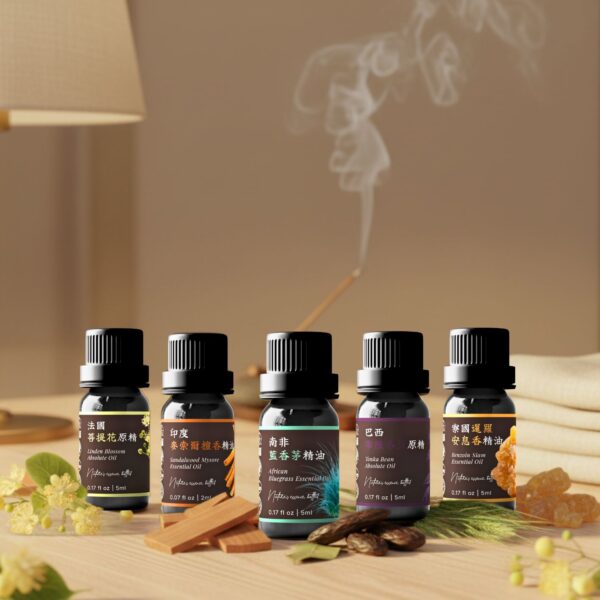 ⑦ 高頻靈性系｜靜心冥想組 Ⓑ <br>菩提花 x 零陵香豆 x 藍香茅 x 麥索爾檀香 x 暹羅安息香 精油組