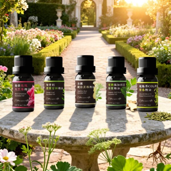 ③ 情緒花香系｜女性平衡柔養組 Ⓒ <br>玫瑰天竺葵 x 圓葉當歸 x 甜茴香 x 蒔蘿 x 歐白芷根 精油組