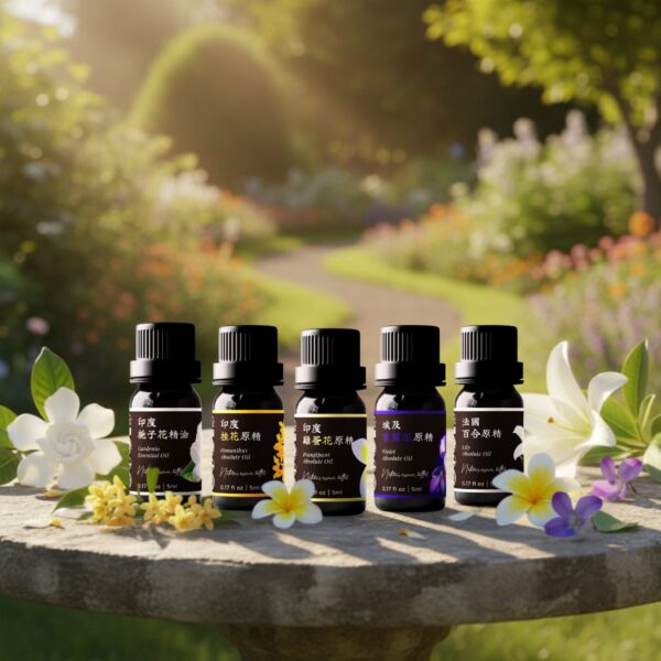 ③ 情緒花香系｜幸福療癒組 Ⓓ <br>梔子花 x 桂花 x 雞蛋花 x 紫羅蘭 x 百合 精油組